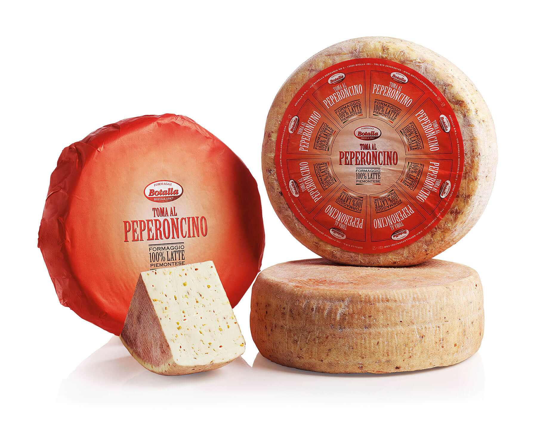 Toma di formaggio al peperoncino